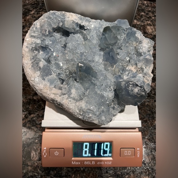Raw Celestite geode